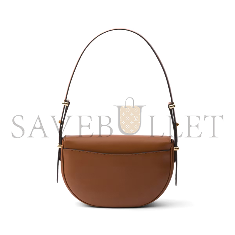 Pra*a arquÉ leather shoulder bag with flap 1bd365 (23*12*6cm)